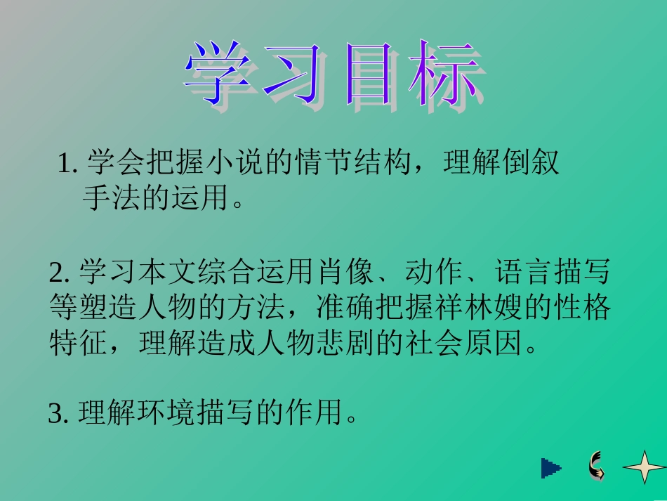 高中语文人教版必修3 祝福ppt 课件_第2页