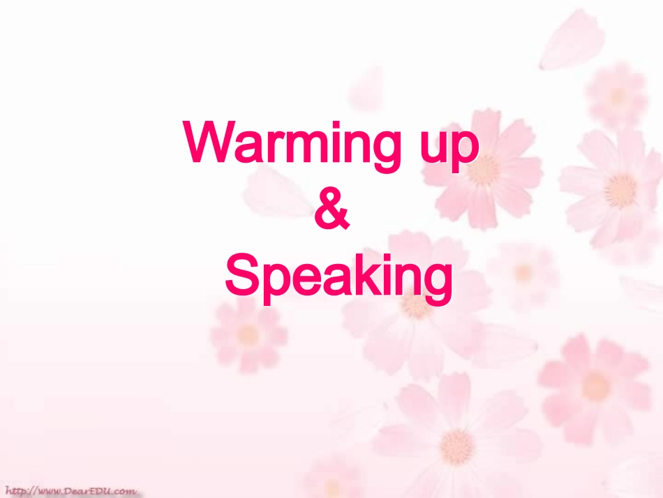 高二英语Unit17 warming up & speaking.新课标 人教版 课件_第1页