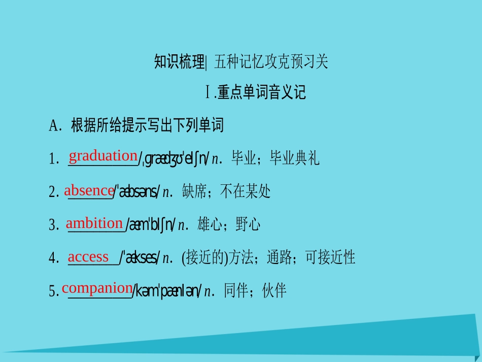 版高考英语一轮总复习 第一部分 基础知识解读 Unit 1 Living well课件 新人教版选修7 课件_第2页