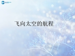 高中语文 飞向太空的航程教学课件 新人教版必修1 课件