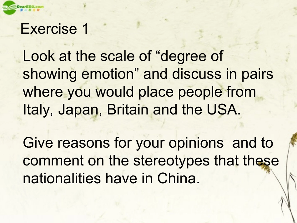 高中英语 Unit12(Culture shock)Lesson2 Mind Your Manners课件1 北师大版必修4 课件_第2页