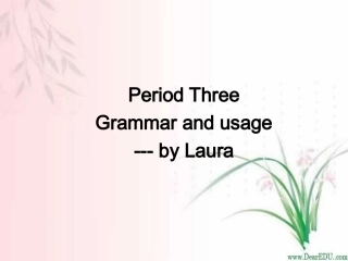 高二英语第三单元Grammer and usage非谓语 牛津版 课件