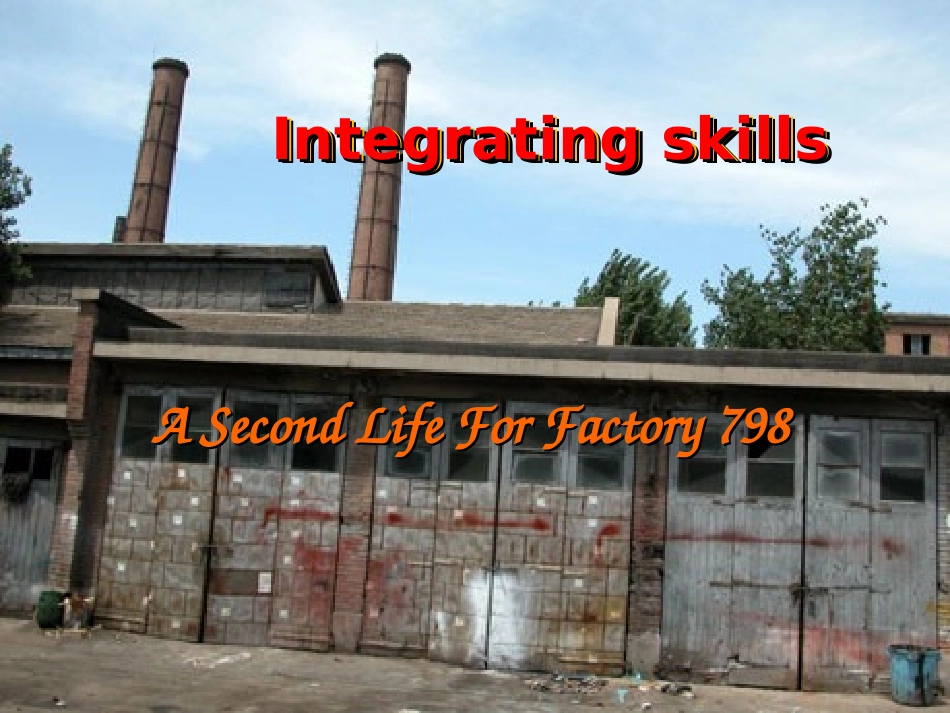 高二英语Unit 3 Intergrating skills课件_第1页