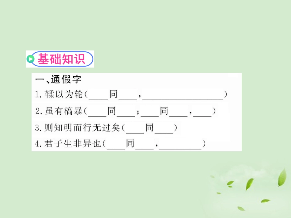 高中语文 (劝学(节选))课件 苏教版必修1 课件_第3页