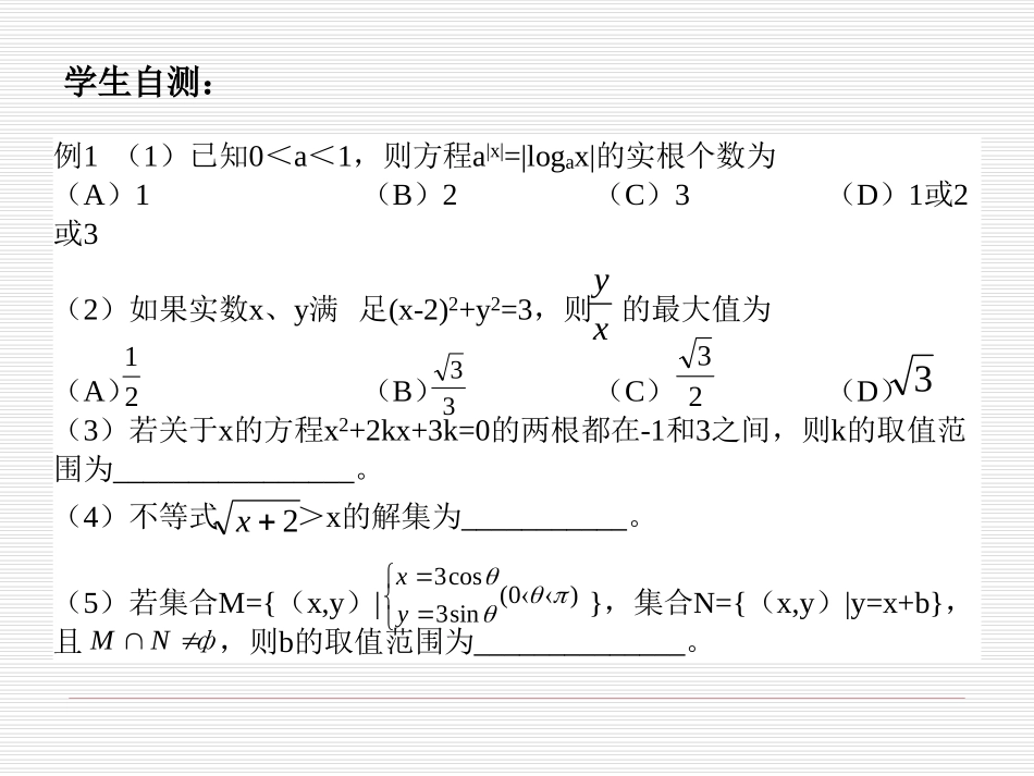 高三数学数形结合的思想方法课件_第2页