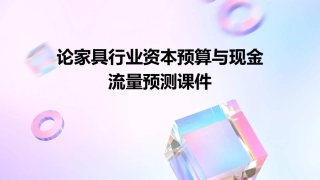 论家具行业资本预算与现金流量预测课件