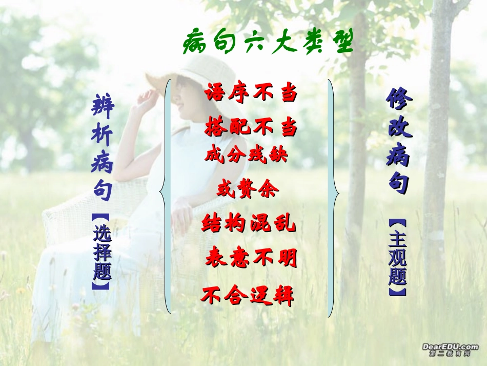 高考语文病句专题复习 辨析并修改病句 新课标 人教版 试题_第2页