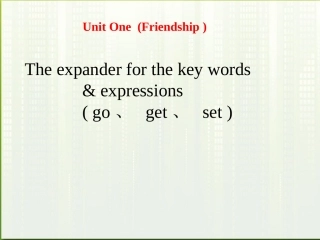 高考英语一轮复习  Unit1 Friendship知识点课件 新人教版必修1 课件