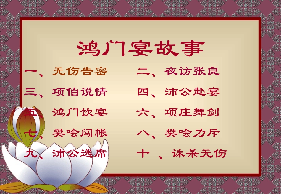 高中语文鸿门宴课件1 苏教版 必修3 课件_第1页