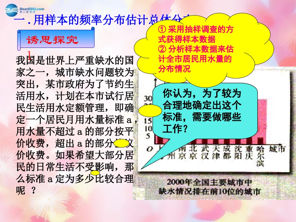 高中数学 2-1 用样本频率分布估计总体分布(1)课件 新人教A版必修3 课件_第3页