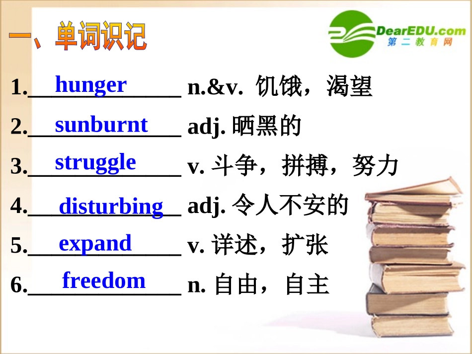 高考英语一轮复习 Book Four Unit 2备考课件 新人教版 课件_第3页