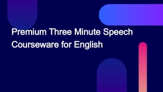 精品英语课前三分钟演讲课件