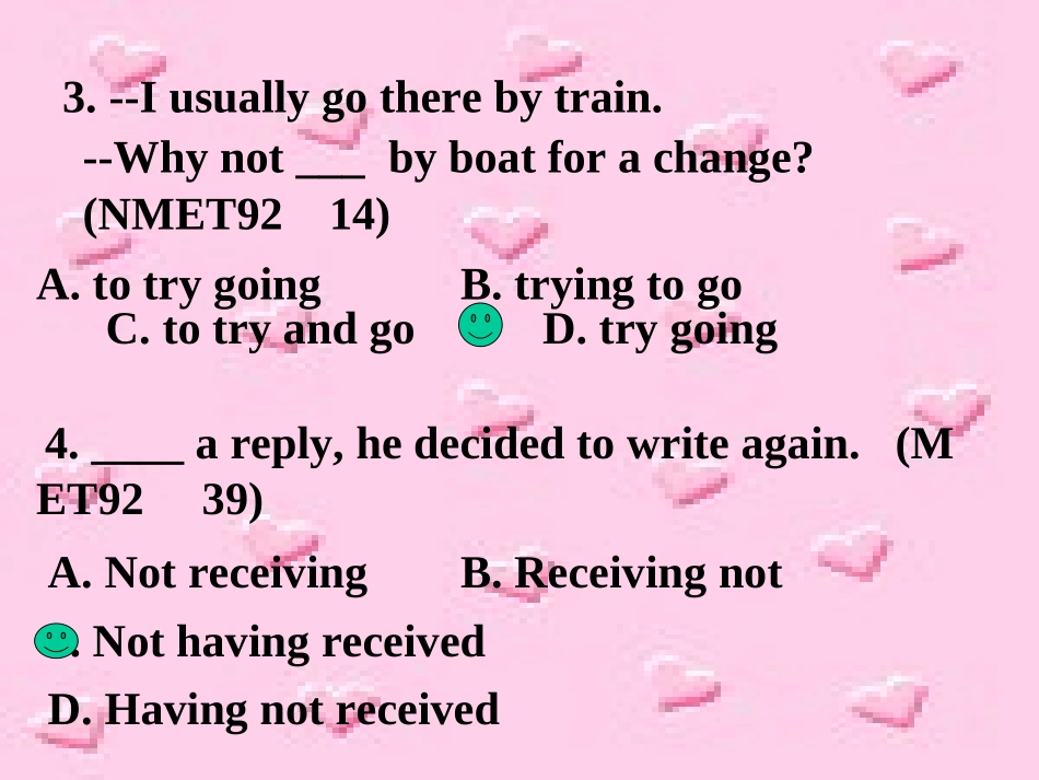 非谓语动词专练 高考英语语法复习16个课件 人教版 高考英语语法复习16个课件 人教版_第3页