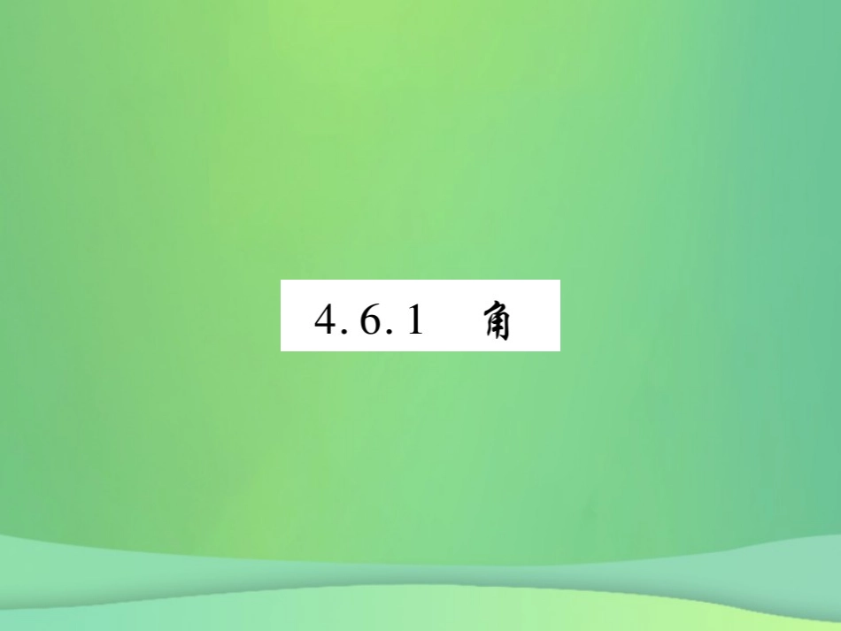 秋七年级数学上册 第4章 图形的初步认识 4.6 角 4.6.1 角练习课件 (新版)华东师大版 课件_第1页