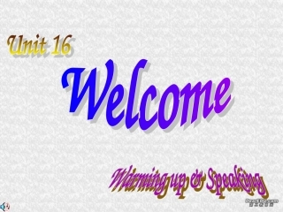 高二英语Unit16 warming up speaking 人教版 课件