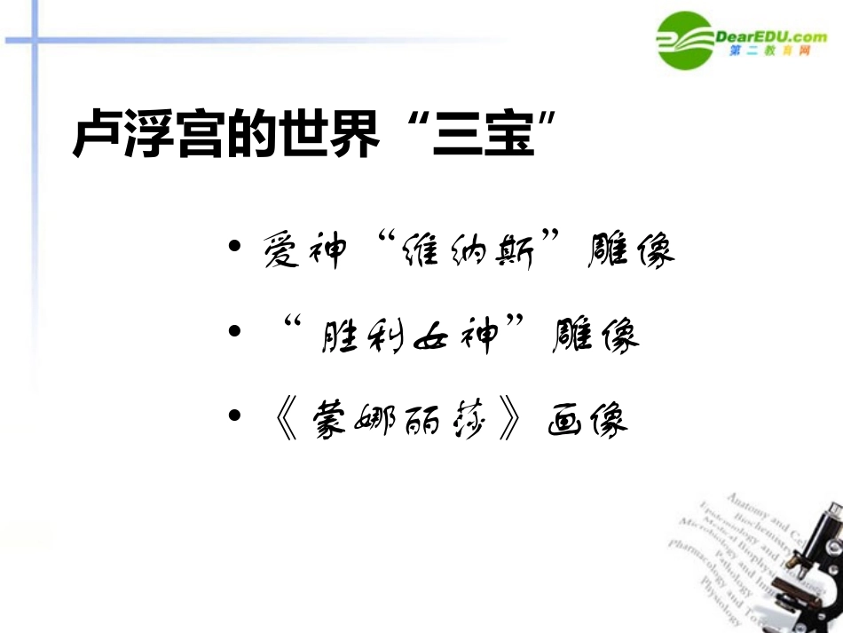 高中语文(米洛斯的维纳斯)课件 鲁人版必修4 课件_第2页