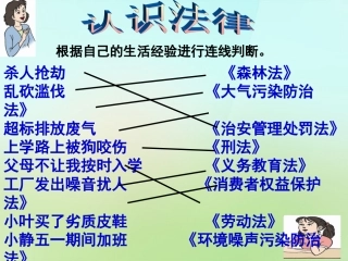 秋七年级政治下册 第九课 法律就在身边课件 北师大版 课件