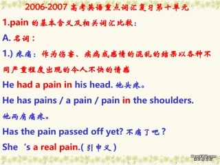 高考英语第十单元重点词汇复习 新课标 人教版 试题