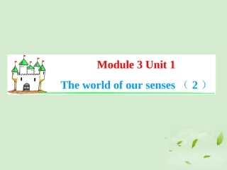 高考英语一轮复习 Module3 Unit 1 The world of our senses(2)1课件 牛津译林版(湖南专用) 课件