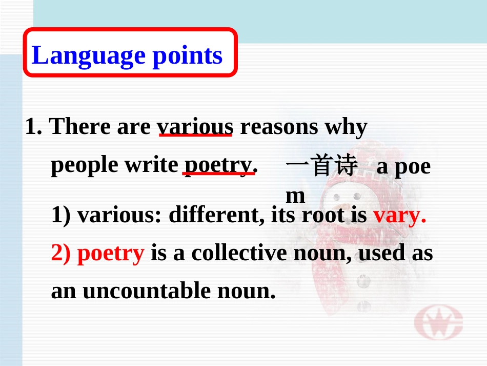 高中英语unit2poems课件人教版选修六 课件_第2页
