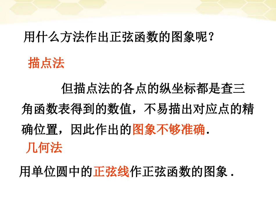 高中数学 131(1)(正弦函数的图象)课件 新人教B版必修4 课件_第2页
