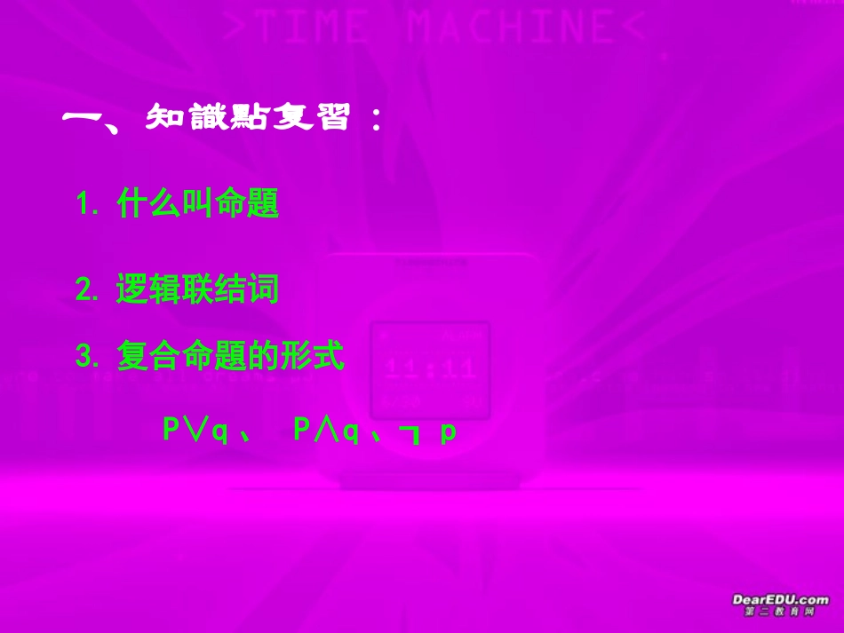 高二数学简单的逻辑联接词二 苏教版 课件_第2页