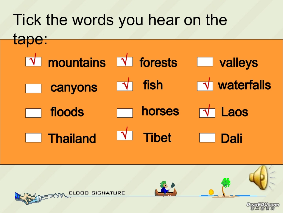 高一英语Unit3 Travel Journal listening新课标 人教版 课件_第2页
