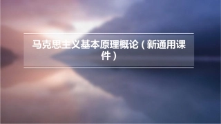 马克思主义基本原理概论(新通用课件)