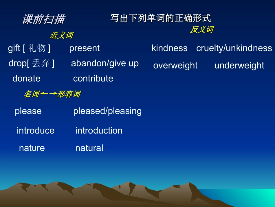 高中英语：UNIT1复习课件牛津版必修1 课件_第2页