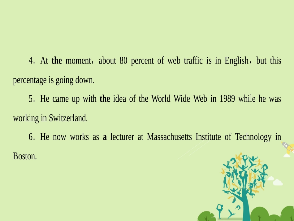 高中英语 Module 6 The Internet and Telecommunications Section Ⅳ Grammar  Writing课件 外研版必修1 课件_第3页