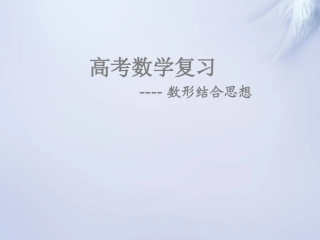 高考数学复习 数形结合思想课件