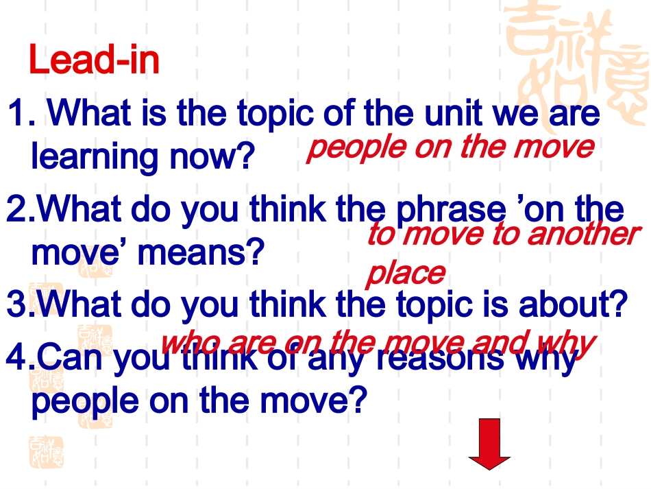 高中英语选修10模块十Unit2 People on the move reading 上学期 课件_第2页