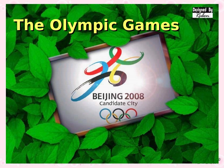高一英语M2Unit2 Olympic Games Warming-upreading新课标 人教版 课件_第2页