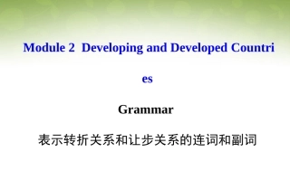 高中英语 Module2 Developing and Developed Countries课件5 新人教版必修3 课件