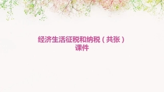经济生活征税和纳税(共张)课件