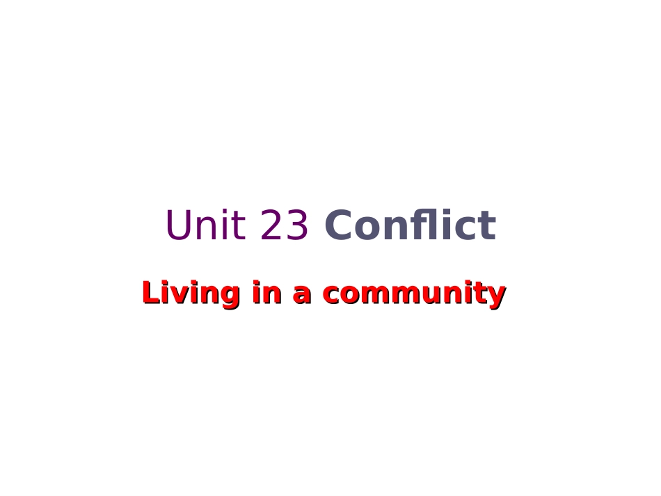 高二英语 (Conflict)1 课件北师大版 课件_第1页