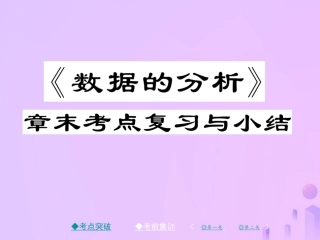 秋八年级数学上册 第六章 数据的分析章末复习与小结作业课件 (新版)北师大版 课件