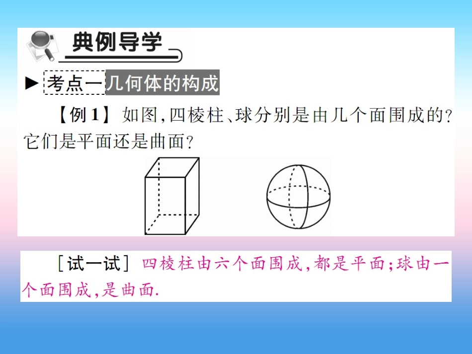 秋七年级数学上册 第一章 丰富的图形世界 1 生活中的立体图形 第2课时 几何体的构成作业课件 (新版)北师大版 课件_第3页