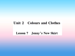 秋七年级英语上册 Unit 2 Colours and Clothes Lesson 7 Jenny s New Skirt课件 (新版)冀教版 课件