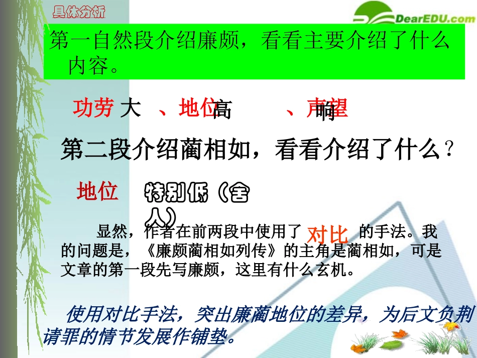 高中语文 廉颇蔺相如列传课件 新人教版必修4 课件_第3页