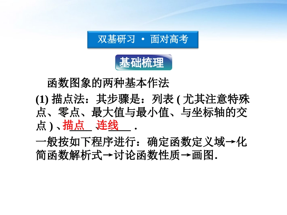 高考数学总复习 第2章§2.8函数的图象及变换精品课件 大纲人教版 课件_第3页