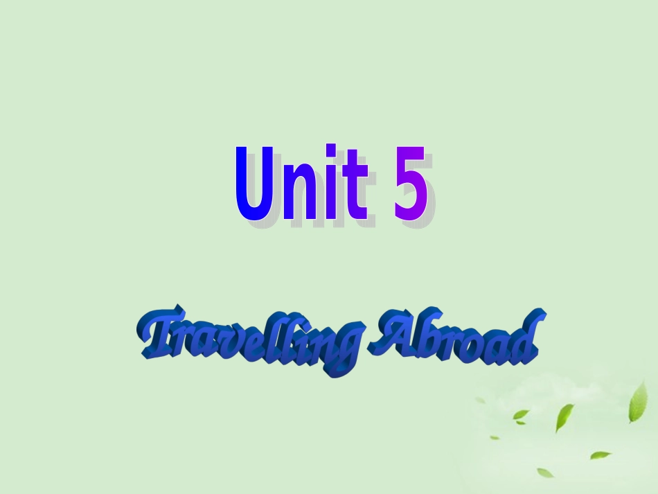 高中英语 Unit5 Warming up and Listening教学课件 新人教版必修7 课件_第2页