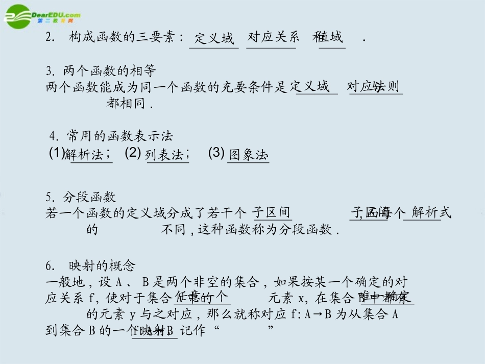 高考数学 函数及其性质总复习课件_第3页