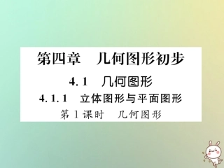 秋七年级数学上册 第四章 几何图形初步 4.1 几何图形 4.1.1 立体图形与平面图形 第1课时 几何图形习题课件 (新版)新人教版 课件