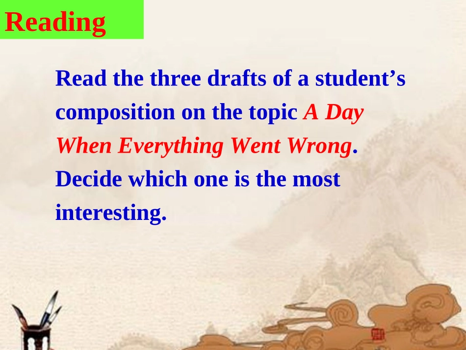 高中英语 unit 16 communication workshop课件 北师大版选修6 课件_第3页