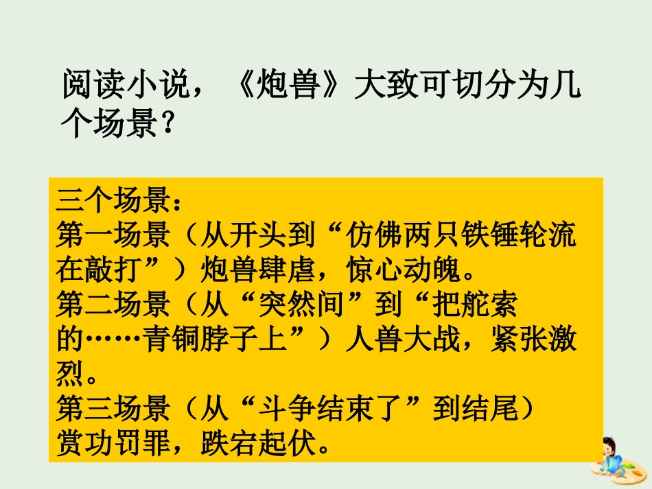高中语文第二单元3炮兽课件新人教版外国小说欣赏 课件_第2页