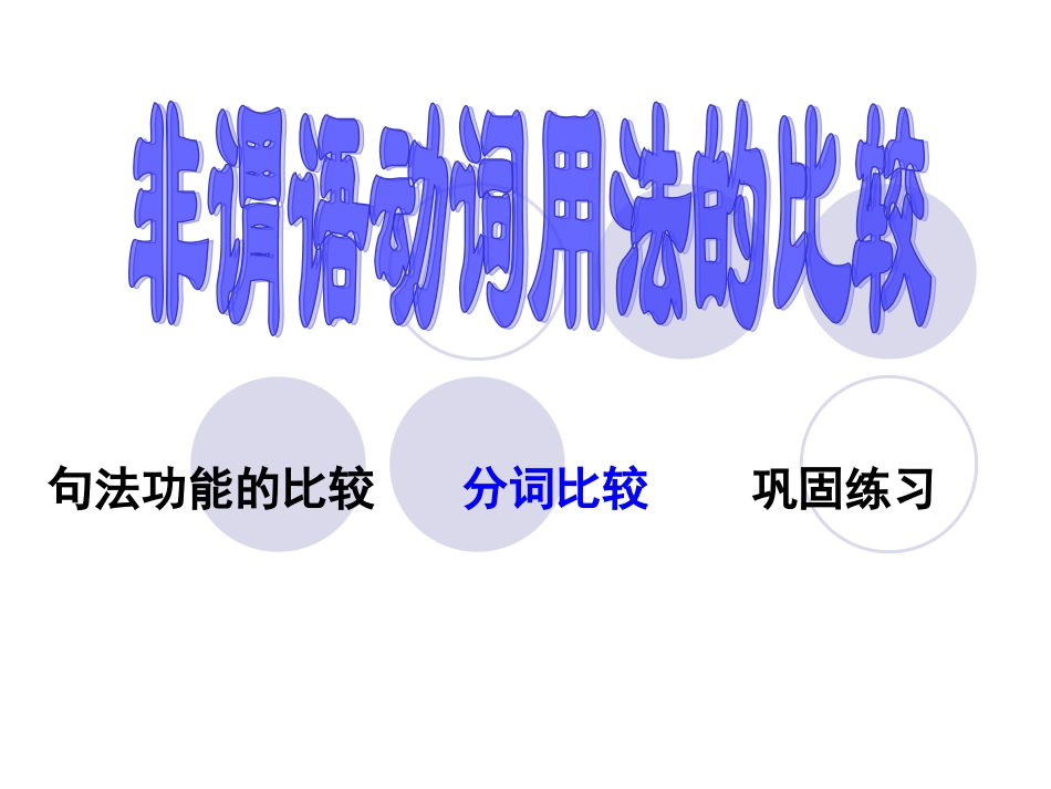 江苏省徐州地区高二英语非谓语动词的用法比较教学课件_第1页