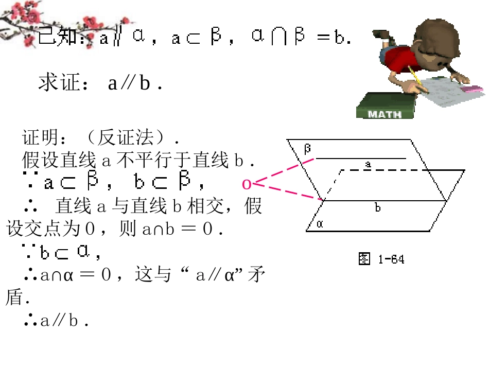 湖南省桃江县高一数学(223直线与平面平行的性质)课件_第3页