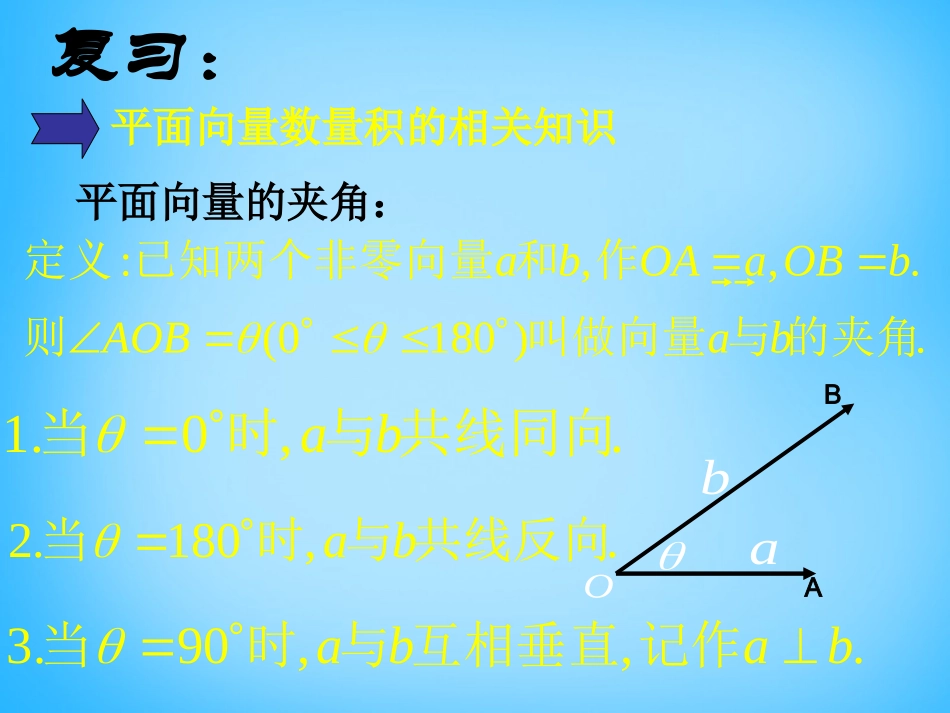 高考数学复习(空间两个向量的数量积)课件_第3页
