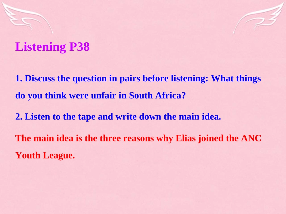 高中英语期末复习 Unit 5(Nelson Mandela a modern hero)Using Language课件 新人教版必修1 课件_第3页